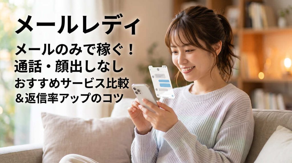 メールレディはメールのみで稼げる?通話・顔出しなしのおすすめアプリと返信率を上げるコツ